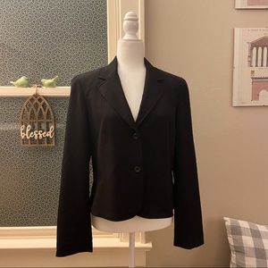 Rafaella Black Notch Collar 2-button Blazer Sz 10